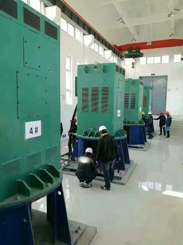 YRKK4004-4某污水处理厂使用我厂的立式高压电机安装现场